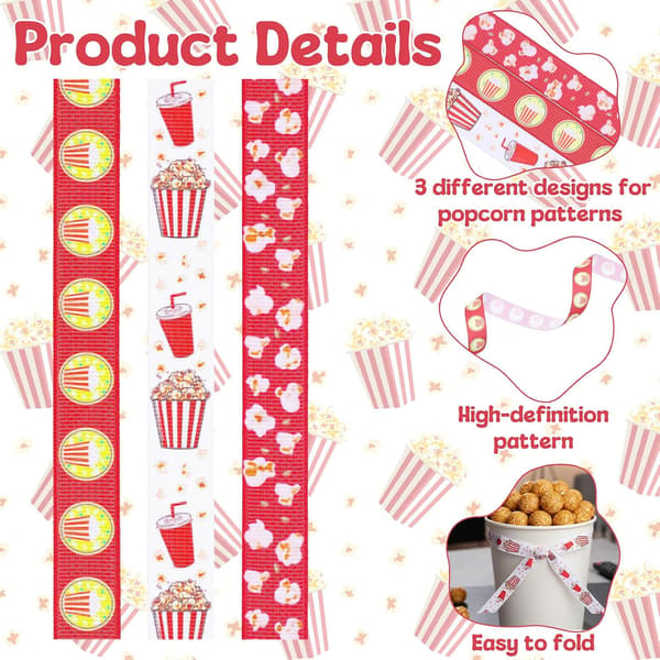3 STK 15 Yards Popcorn Tommer Stoff til Fest