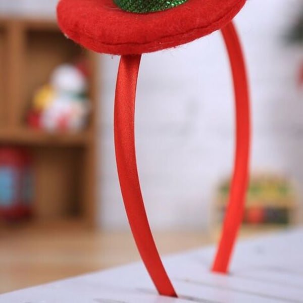 2st julpannband Tomteluva pannband Hårband med jingle Bells Julkostymer Accessoarer Festfavoriter Gif