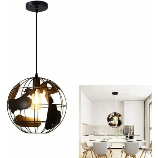 Retro-riippuvalaisin kattoon metallinen sisäkäyttöön tarkoitettu teollinen riippuvalaisin E27 Creative Globe kattokruunu Earth Chandelie