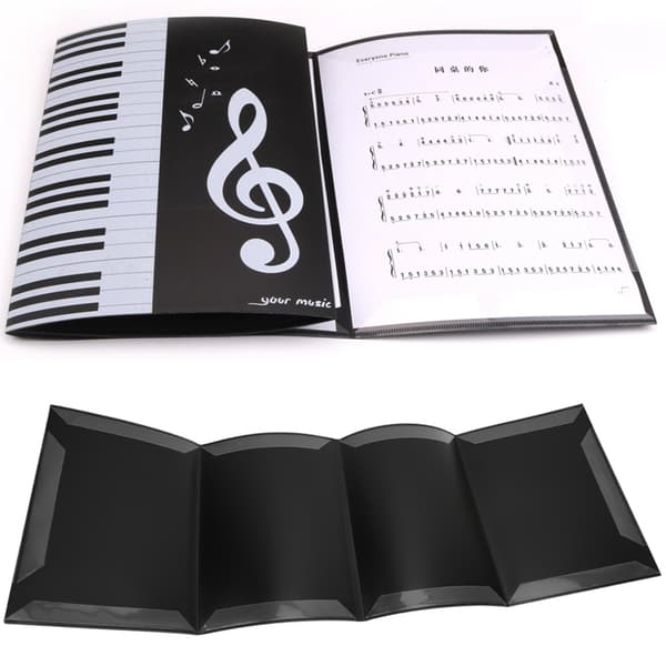 A4 Musikblad Mapp 4 Sidor Piano Tema för Pianister