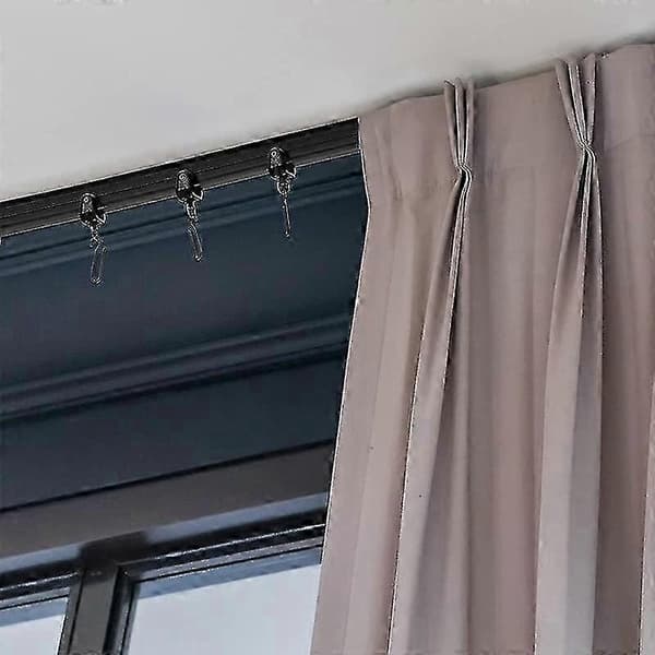 Meter Sort Bøjelig Loft Buet Gardinskinne Fleksibel Loftsgardin - JA 1 M
