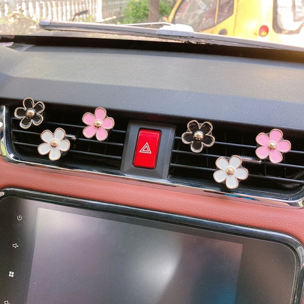 4st Daisy Flower Air Vent Clip Luftkonditionering Outlet Clip Car rose