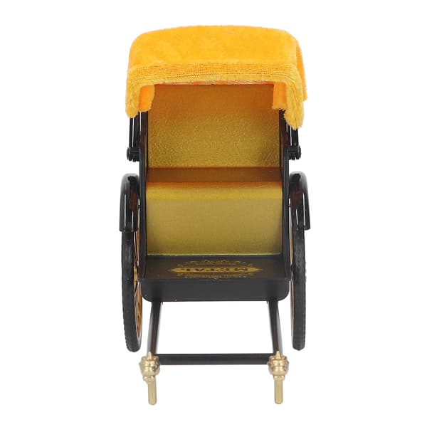Retro Rickshaw Modell Utsøkte Detaljer Nostalgisk Legering Simulering Rickshaw Leketøy Rickshaw Dekorasjon for Samling Gull