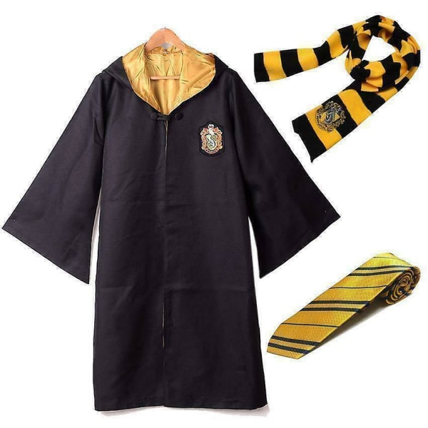 Harry Potter Cosplay Kostym Unisex Vuxen/barn Robe Kappa. 135-145cm yellow