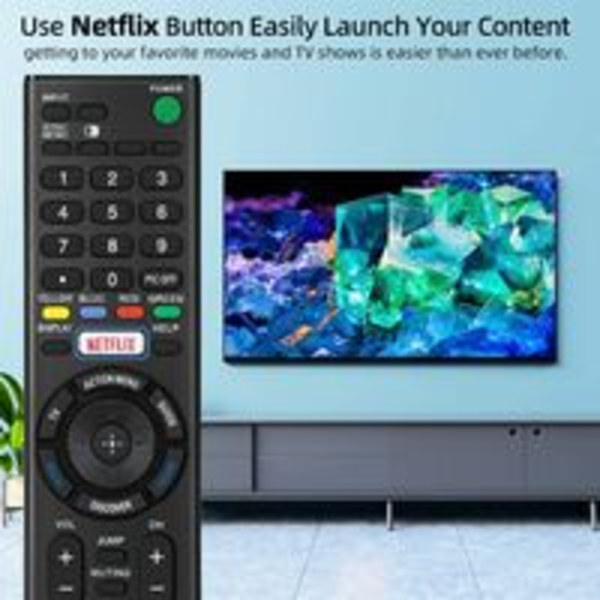 RMT-TX100U korvaava universal Sony-TV-kaukosäätimelle Kaikki Sony LCD LED UHD HDTV Bravia Smart TV Netflix-painikkeella