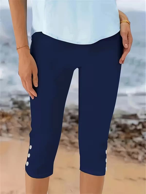 2-delt sæt med blå og sorte leggings Blå+sort Blue+black M