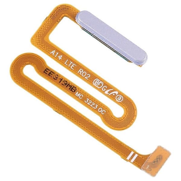 För Samsung Galaxy A14 4G A145F OEM Ström På/Av Flexkabel Fingeravtrycksidentifiering Flexkabel Multicolor Silver