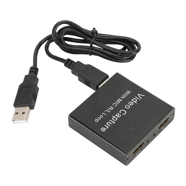 Video Capture Card USB2.0 HDMI Loop‑Out Stöd 4K Elektronisk Utrustning 0.4a 5V DC