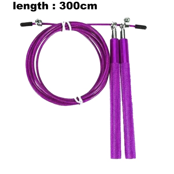 Hastighet hopprep härva Fri justerbar längd Metall tjock purple