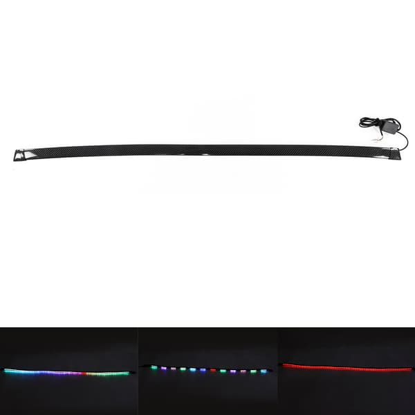 Karbonfiberstil LED-belyst bagasjerom Spoiler Lip Wing Universal Bilmodifikasjon