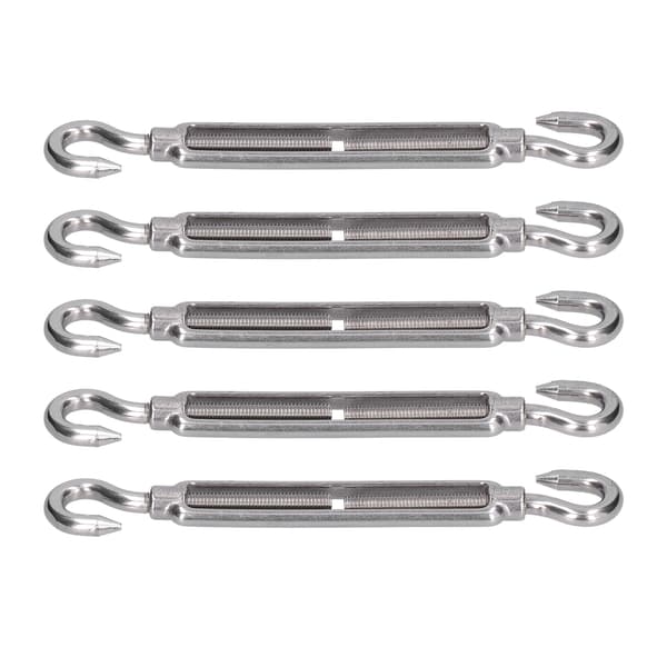 5 Stk. Spændeskruer Krog og Øje Wire Strammer 304 Rustfrit Stål Sejl Rigging Hardware M10