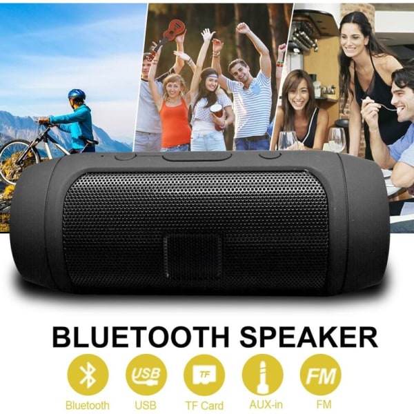 Musta bluetooth kaiutinkortti langaton mini subwoofer kannettava audio lahja