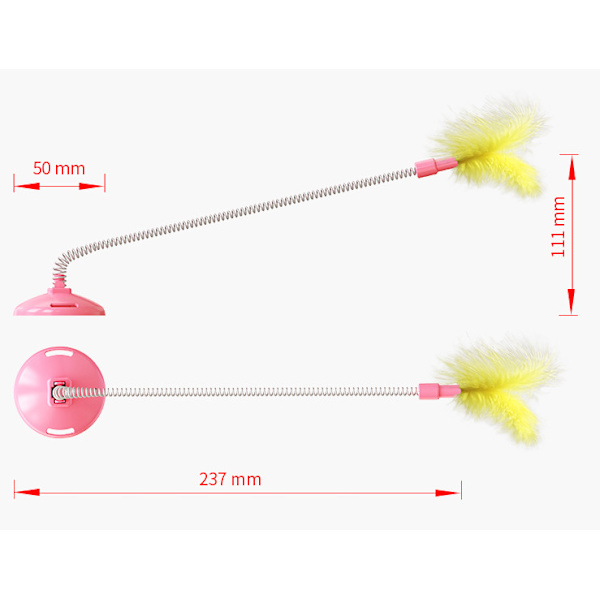 Tillbehör för husdjur, självläkande halsband för katter, kattleksaker, tappfjädrar för kattpinnar, ingen fällning (rosa),