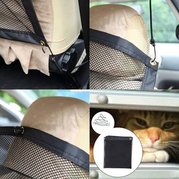 Ecent Bilskydd Nät Pet Net Bil Auto Separation för Hund Katt 115 x 62 cm black