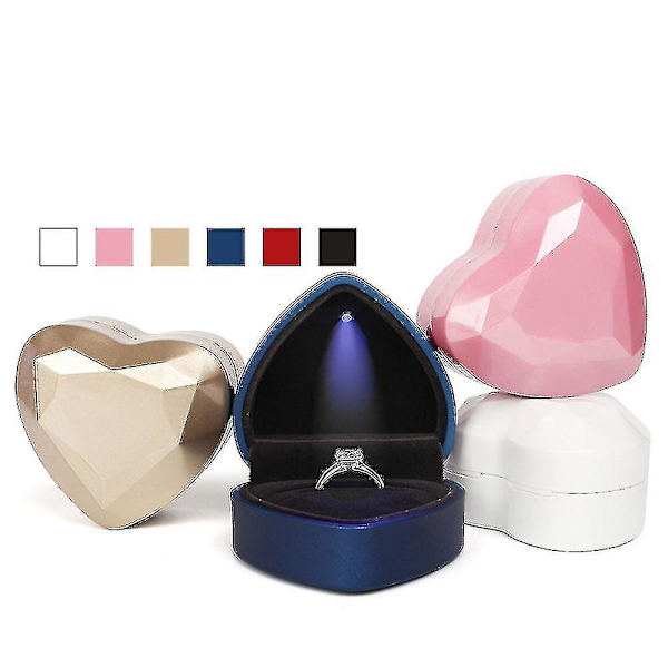 Gave Ring Box Kvinder Organizer Case Smykker Display Box Bærbare vielsesringe