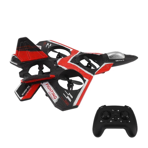 Tehokas RC-dronelelu lapsille, 2 akulla, punainen