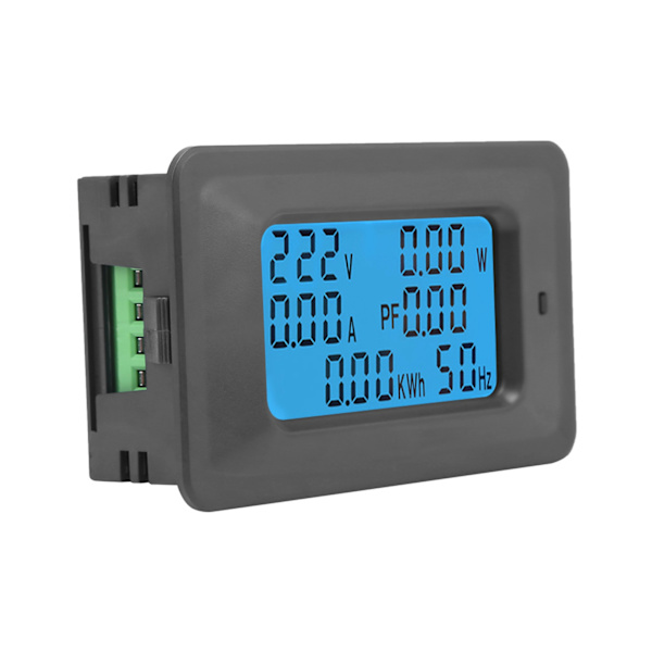 Digital LCD Spänning Ström Effektmätare Panel 6 i 1 110-250V 100A