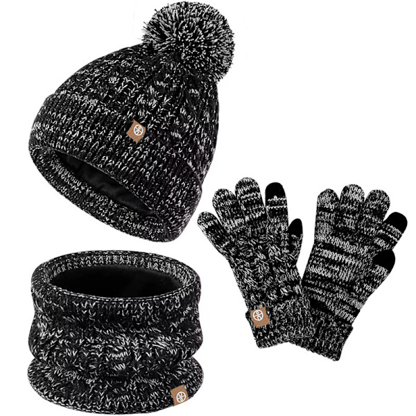 Barn Vinter Hatt Handskar Scarf Set, Girls Toddler Hats color-2