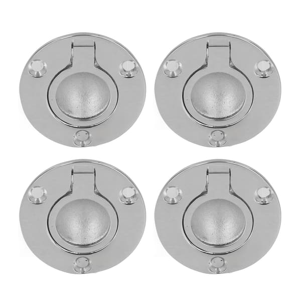 4 st M5 Flush Ring Pull Runda Slitstarka Rostfritt Stål Marin Däck Båt Runda Däck Infällda Handtag