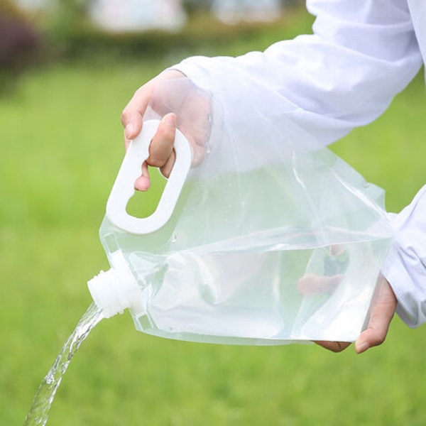 2 st hopfällbar vattenpåse, vattenbehållare Bärbar vattenblåsa för campingvandring Picknick BBQ Resa (3L+ 5L) Fonepro