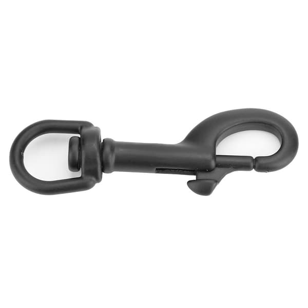 316 rustfrit stål enkelthoved krog Swivel Eye Snap Scuba Diving Accessory (75MM, sort)