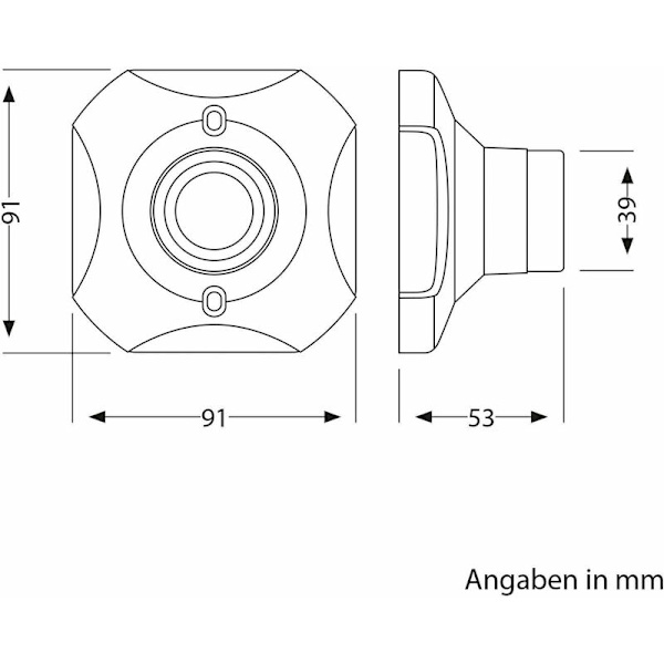Overflatemontert firkantet skruesokkel E27 LED-pæresokkel for gang/tak/balkongbelysning