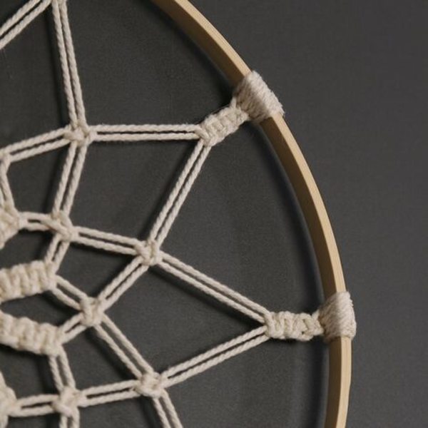 Dreamcatchers Håndvævede drømmefangere til vægdekoration med blade Stort drømmefang til babyværelse soveværelse bryllupBeige, model:Beige