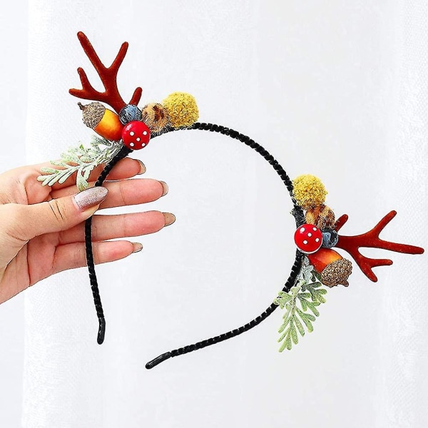 Julpannband Flower Antlers Pannband