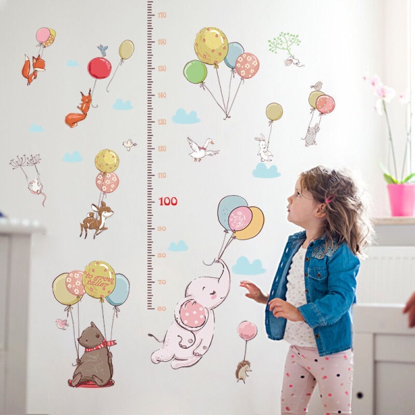 60x90cm kreativ ballon dyrehøjde klistermærker børneværelse klasseværelse baggrund layout vægdekoration,