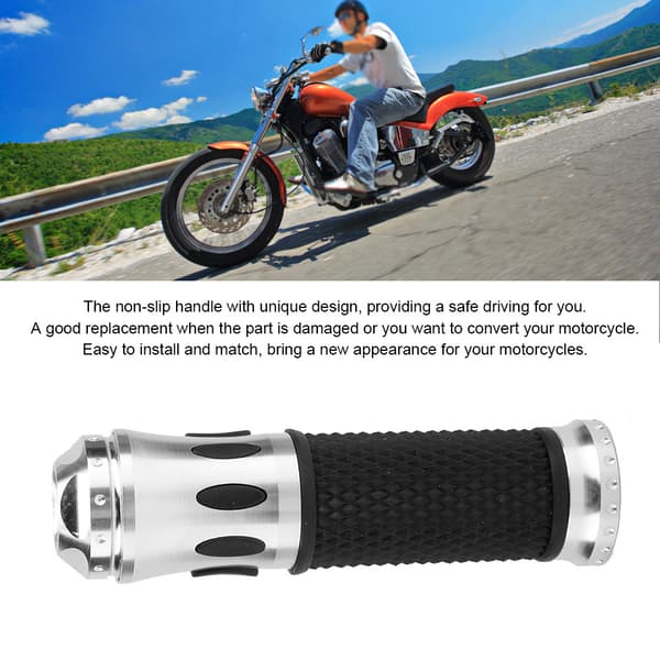22mm Universal Anti-Slip Motorcykelstyrgreb Sølv