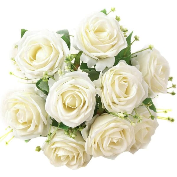 Eurooppalaiseen tyyliin valkoinen 9 tuoksuva jalkavaimo ruusuja simulaatio kukka fake kukka kotiin hääkoristelu ammunta rekvisiitta