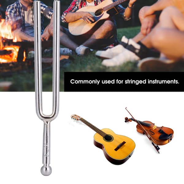Rustfrit stål poleret sølvbelagt A Tone 440Hz stemmegaffel til violin