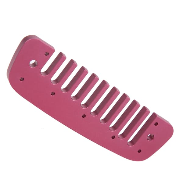 Kam Munnspill 10 Hull Aluminiumslegering Nybegynner Harmonica Rose Rød