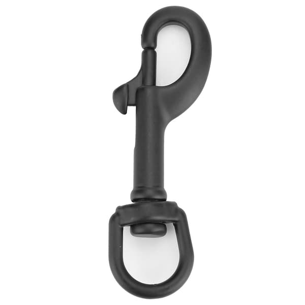 316 rustfrit stål enkelthoved krog Swivel Eye Snap Scuba Diving Accessory (75MM, sort)