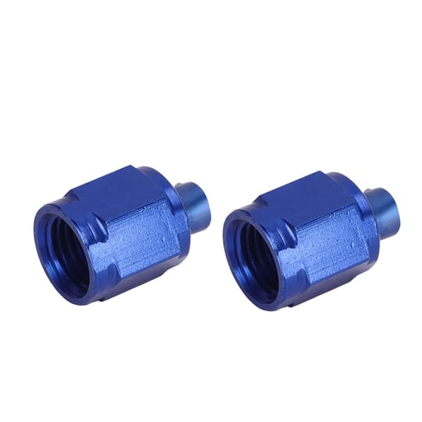 2PCS AN4 Bränsleledningsadapter Block Off Montering Läckagesäker Aluminiumlegering Flare Nut Slanglock