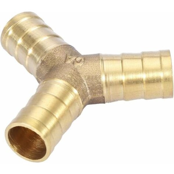 3-vägs mässing hullingförsedd Y-koppling, snickare T-skarv Luftgas Vattenkoppling (12 mm 2 st)