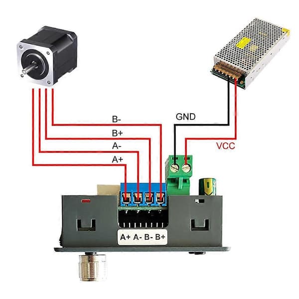 ZK-SMC02 Stepper Motor Driver Controller Integrert Kort Fremover/Bakover Puls Hastighet Vinkel Kontrollmodul for 42 57Motor