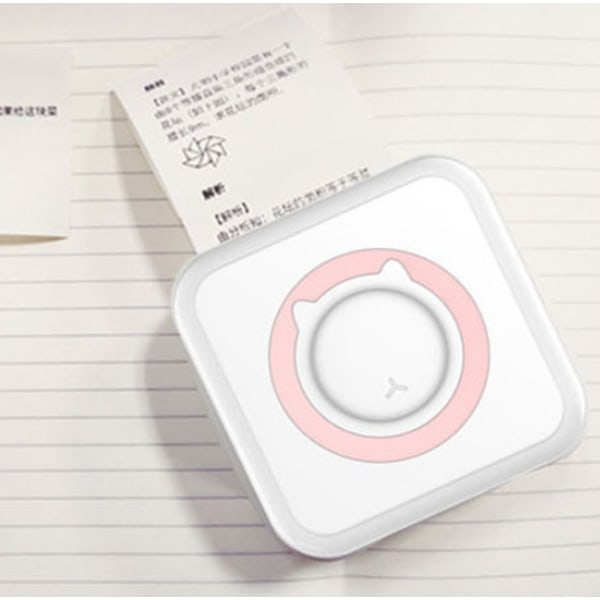 Bekväm minificka thermal Bluetooth mobiltelefon fotodataskrivare (rosa (+5 print ) för att skicka klistermärken)