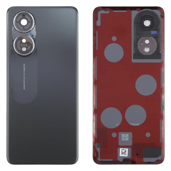 För OPPO A58 4G CPH2529 KOMPATIBEL Baksida med Kameralinsskydd Black