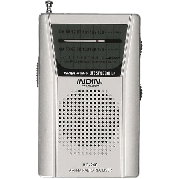 BC-R60 Silver Miljøvern ABS Radio Manual FM Search Radio Player,