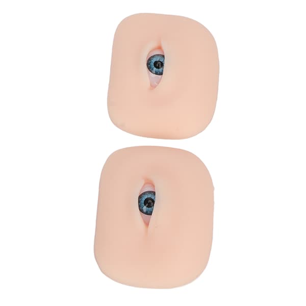 Blå 5D Fleksibel Silikone Øjenmodel til Piercing Sutur Makeup Træningsøvelse