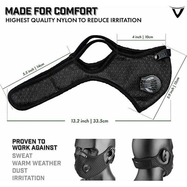 Utomhussportmask Ridmask för vuxna barn (svart mask engelsk väska),
