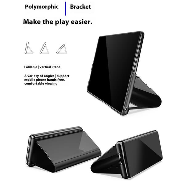 Samsung Z Fold7 Clear View Pung Etui - Sort Svart black