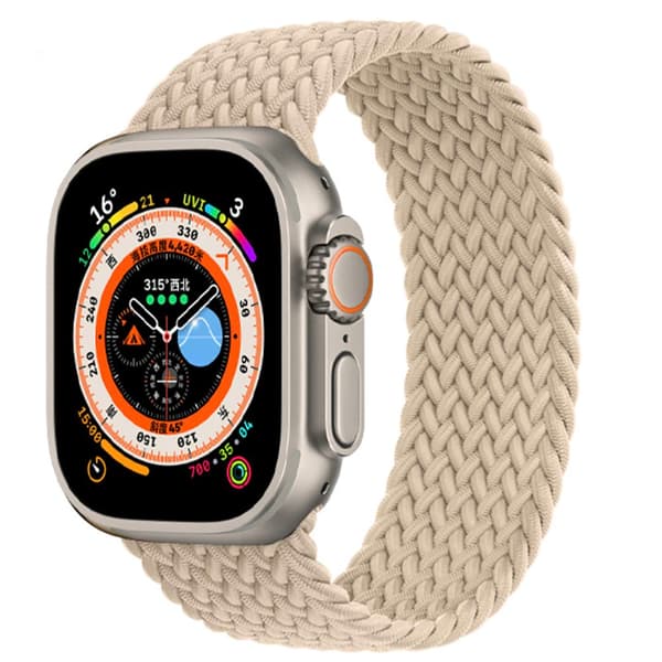 Elastisk Apple Watch Rem 42mm/44mm/45mm/49mm Grå Grå Large