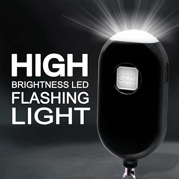 Musta/vaaleanpunainen/valkoinen, 3kpl ulkokäyttöön tarkoitettu LED-taskulamppu USB :llä ja sireenisireenillä ulkoiluun