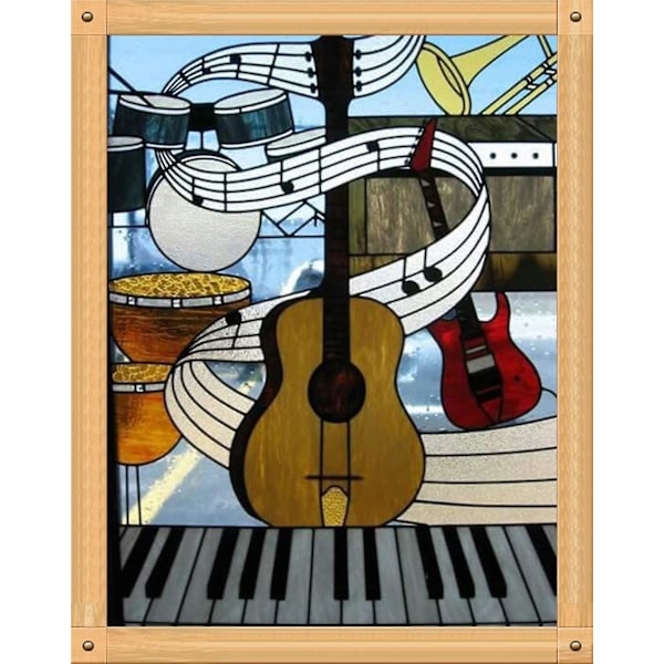 Diamond painting Gitarr, DIY Kristall Diamantmålningar Måla efter siffror Diamond painting Helskärm Mosaikbilder Strassbroderi Kors St