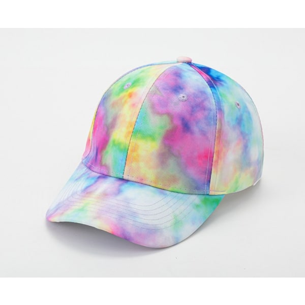 ins voksne mænd og kvinder farve tie-dye baseball kasket solhat visir cap (pink to toppe 53-61)