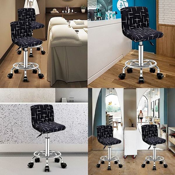 2stk Wishing Bar Stol Elastisk Stoltrekk Front Office Sete Lavrygg Stoltrekk Trekk
