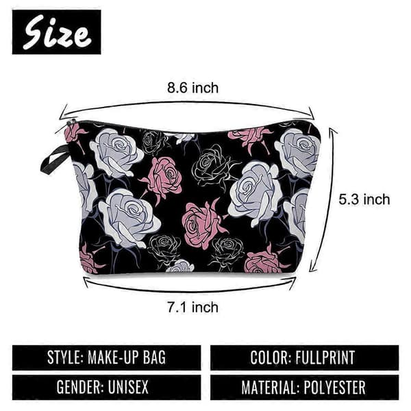 Makeuptaske Rejse Makeuptaske Kosmetiktaske Makeuptaske til Pung (Rose)