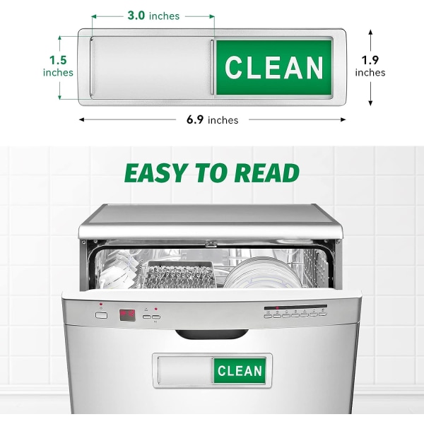 Sølv oppvaskmaskinmagneter rengjør skitne flaggklaffer kun når de skyves med sterke ripebestandige magneter eller 3M lim